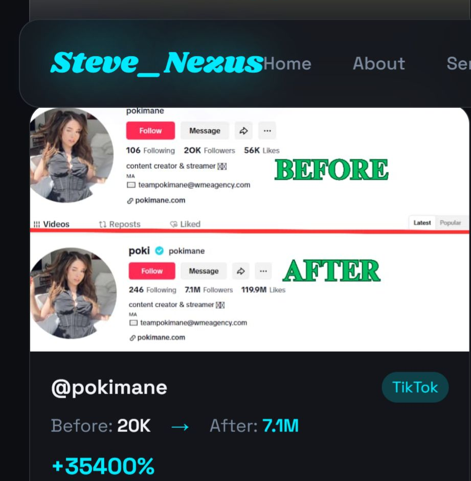 Fake agency asserting creator growth